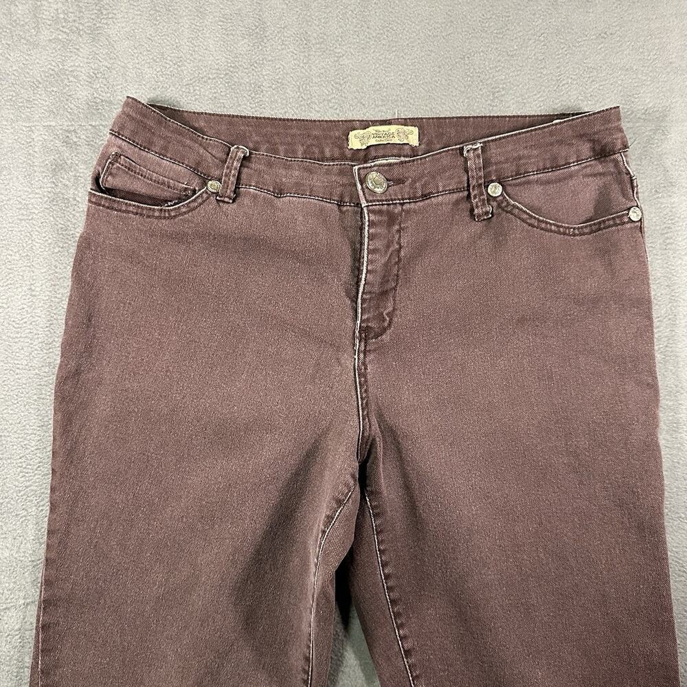 Nine West Vintage America Jeans Womens 10 Mauve Skinny Stretch Denim Mid Rise - Picture 5 of 10